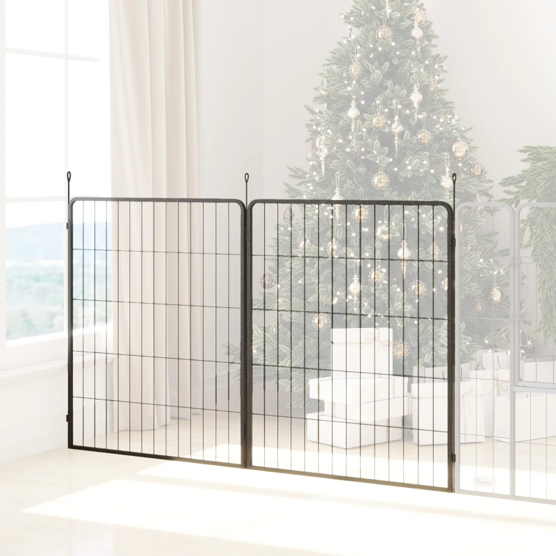 PawHut 2 Piece Dog Pen Expansion Pack for 100cm High Pet Playpen with 3 Stakes, for Small Medium Large Dogs