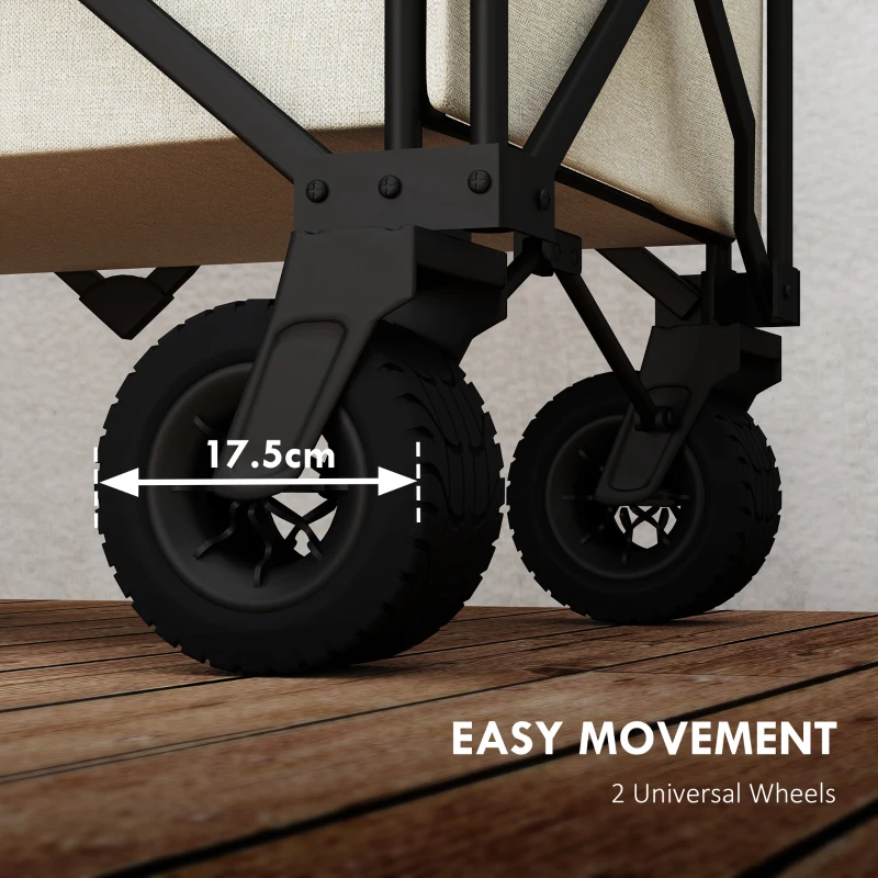 Outsunny Wózek ogrodowy 100 kg, składany, transportowy, Bollerwagen