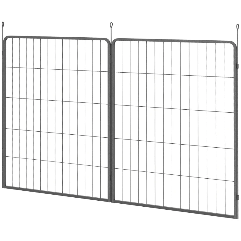 PawHut 2 Piece Dog Pen Expansion Pack for 100cm High Pet Playpen with 3 Stakes, for Small Medium Large Dogs