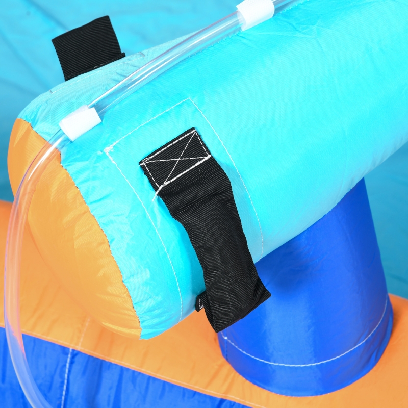 Outsunny Castel Gonflabil Copii 6‑in‑1 – Parc Acvatic cu Tobogan & Piscina