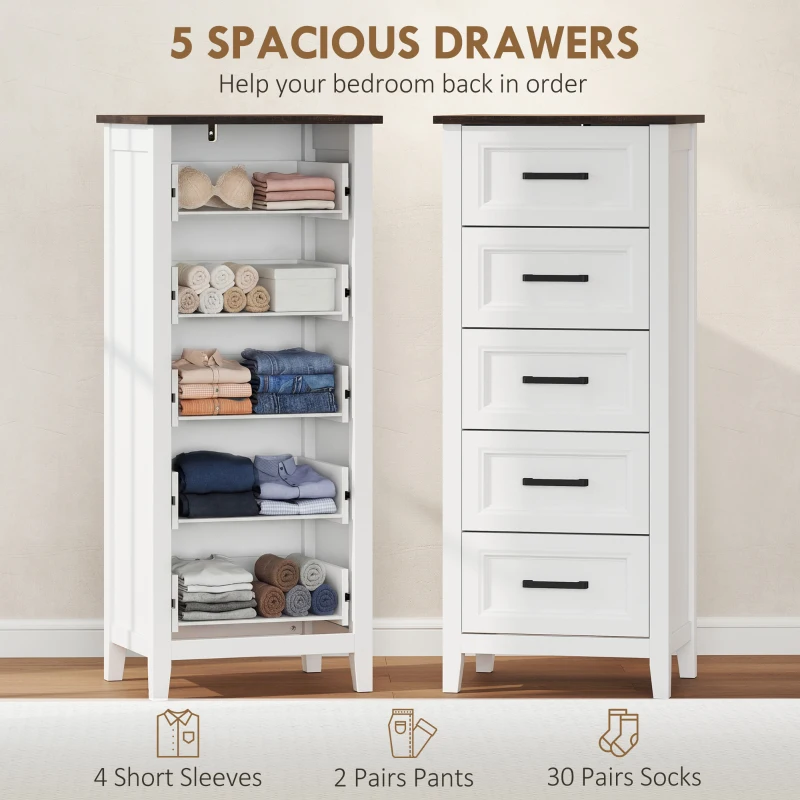 HOMCOM comodă înaltă și îngustă