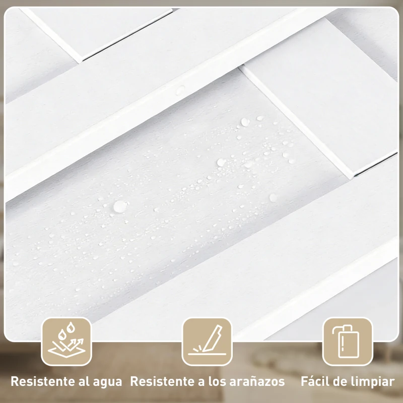 HOMCOM Puerta Corredera Plegable con Herrajes 91,4x213,4 cm con Rodillo Riel de Acero Guía de Suelo Manija Blanco