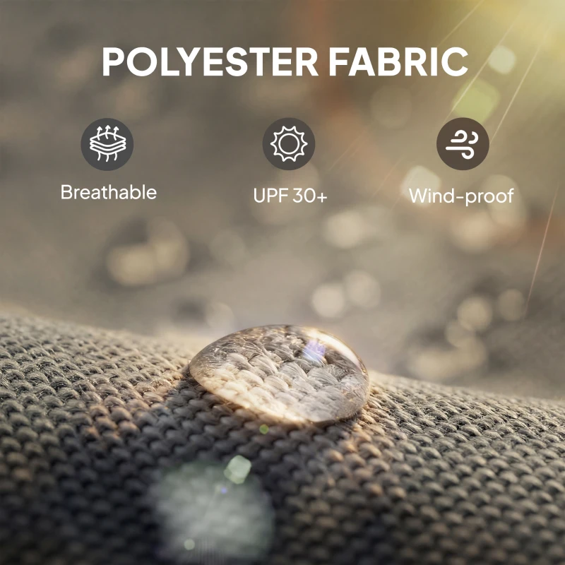 Outsunny 4 Pack Replacement Gazebo Curtains Privacy Panel for Most 3 x 3 m Gazebo, Outdoor Shelter Sidewalls, Dark Grey