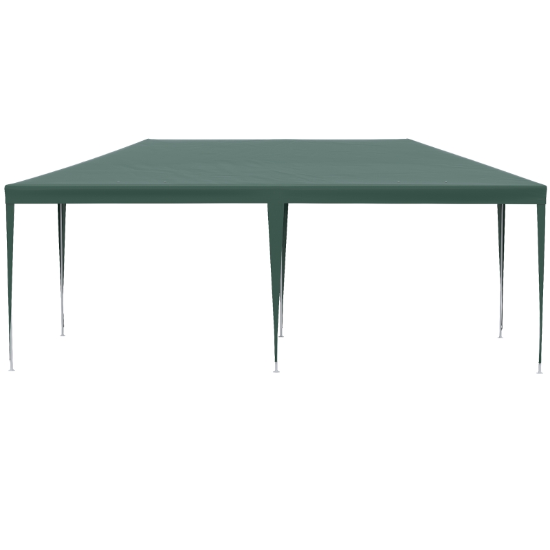 Outsunny Tonnelle de jardin, tente de réception avec Fenêtres et parois latérales amovibles, pour fêtes et mariages, 6 x 3 m Vert