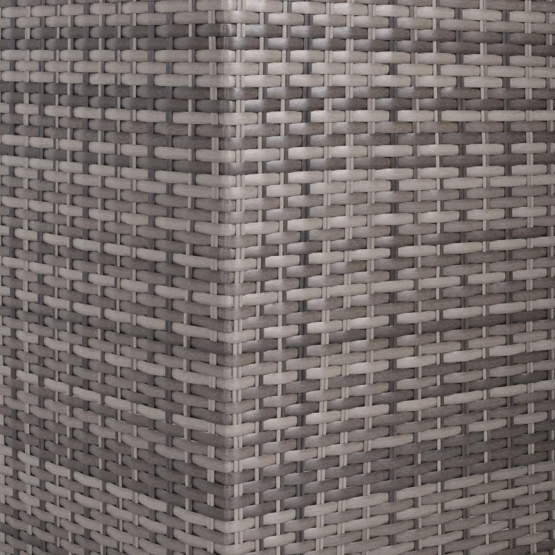 Outsunny Salotto da Giardino Set 3 Pz con 2 Divani da Esterno e 1 Tavolo da Giardino in Rattan Sintetico Grigio