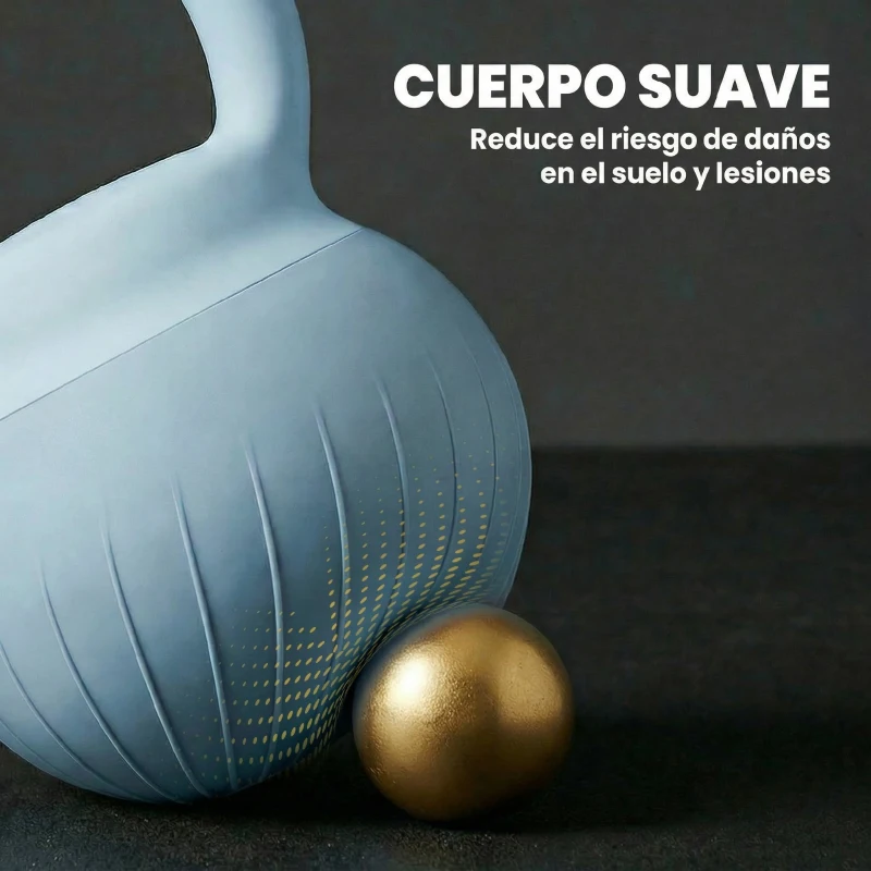 SPORTNOW Pesa Rusa 6 kg Kettlebell Relleno de Arena Metálica y Mango Antideslizante para Entrenamiento 27x20x20 cm Azul Claro