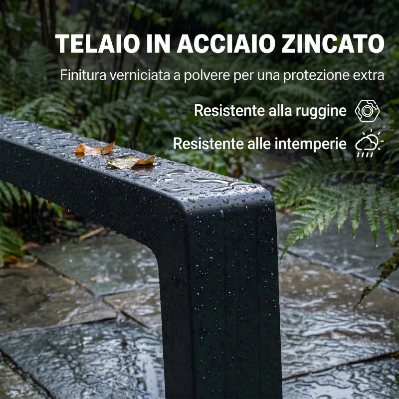 Outsunny Sdraio Reclinabile 5 Posizioni, Poggiapiedi Retrattile, Ideale Per Giardino