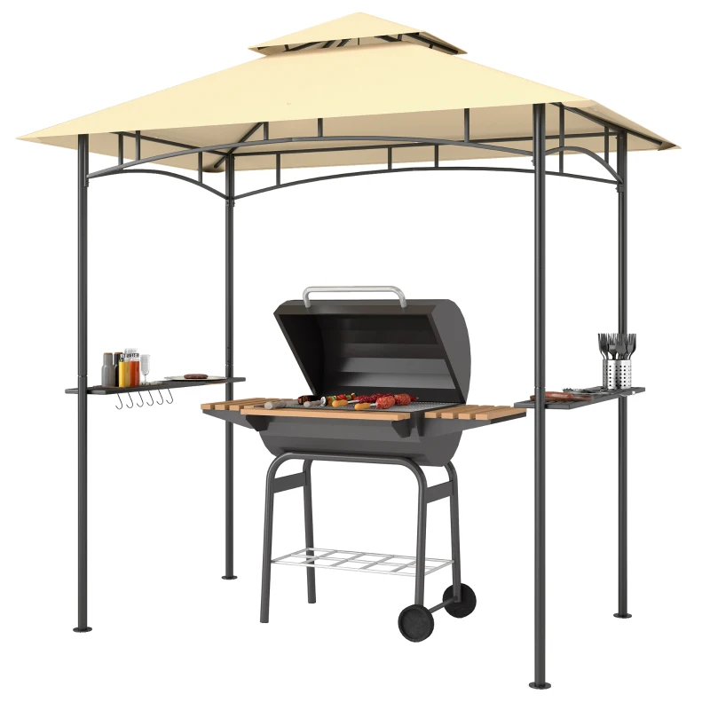 Outsunny Pawilon grillowy z LED, wodoodporny, ognioodporny, 240x150 cm