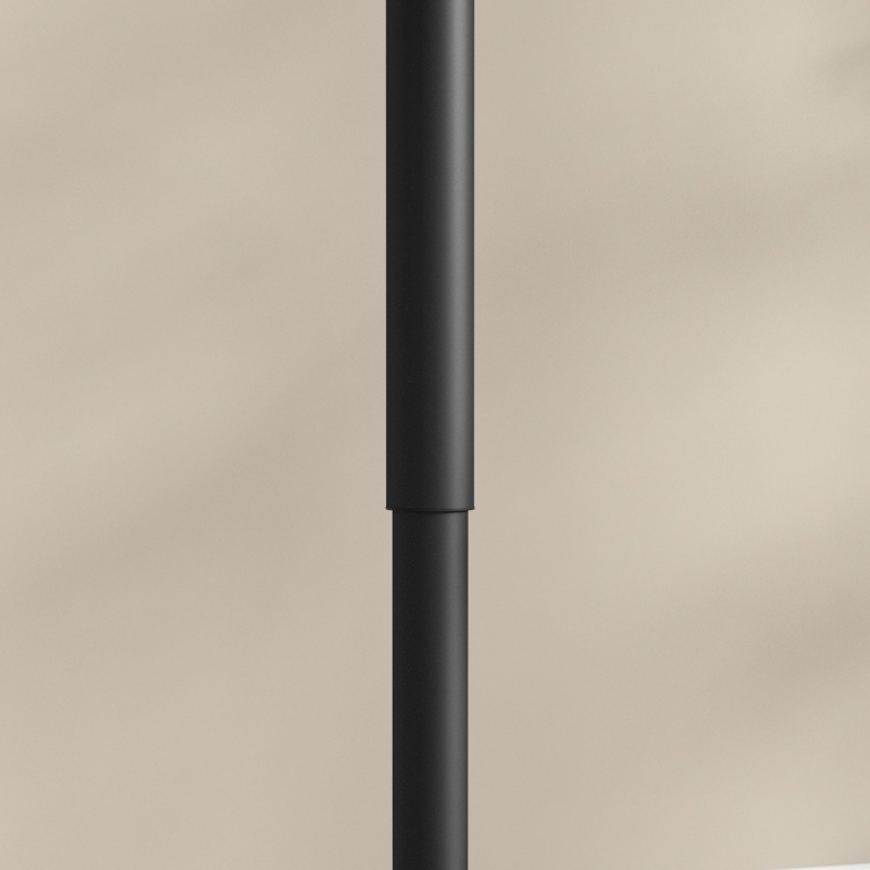 HOMCOM Stół barowy okrągły dla 2 osób, czarny, Ø60 cm, regulowany