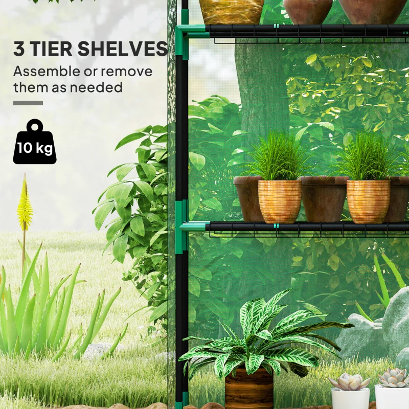 Szklarnia z roletą, oknem, półkami, odporna na zimę