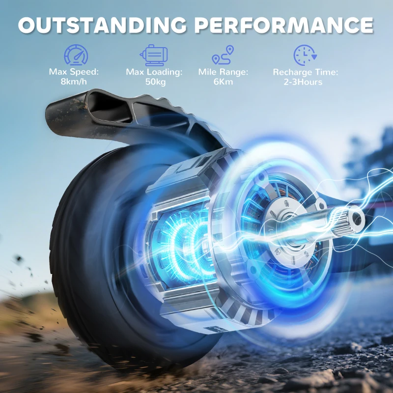 HOMCOM 120W Electric Scooter, E-Scooter, Adjustable Height, Rear Brake, for Ages 6+, Black