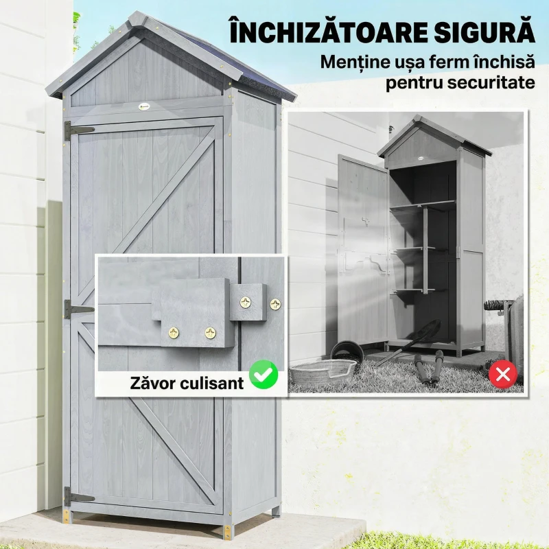 Outsunny căsuță dulap depozitare unelte exterior