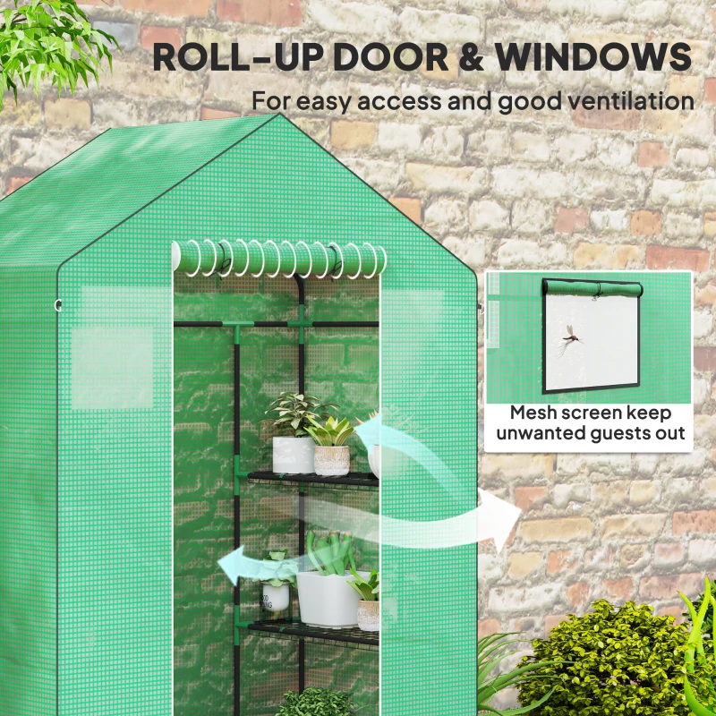 Szklarnia z roletą, oknem, półkami, odporna na zimę