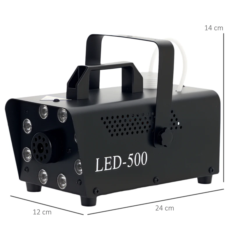 HOMCOM Maszyna do mgły 450W z 13 kolorowymi diodami LED RGB