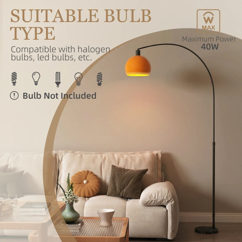 HOMCOM Floor Lamp for Living Room, Modern Standing Lamp with Shade & Foot Switch for Bedroom, Office, Black