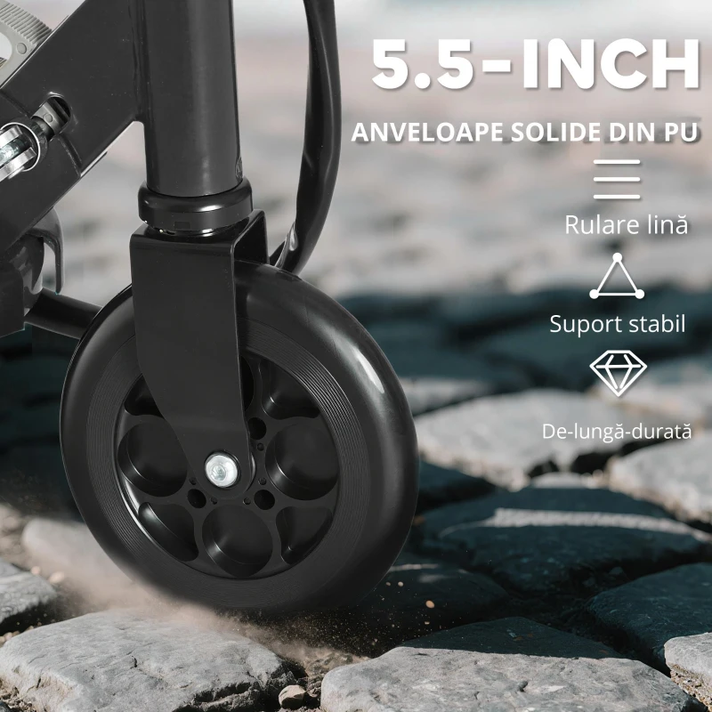 HOMCOM trotineta electrica, pentru copii, 74x36x73-91cm