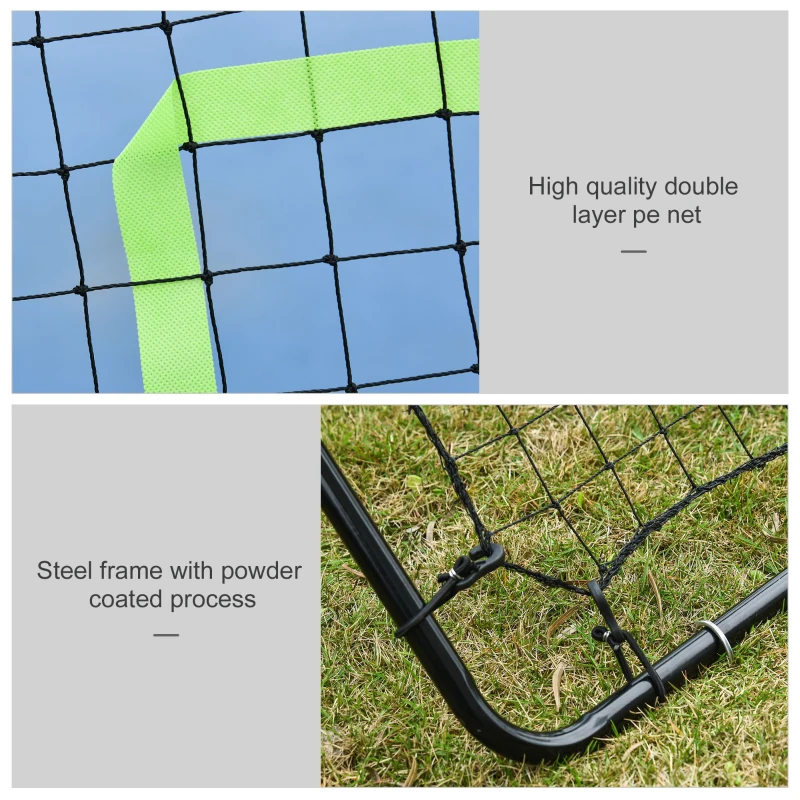 HOMCOM Rebounder Net, Playback Game Spot Target Baseball Training Equipment for Play Teaching