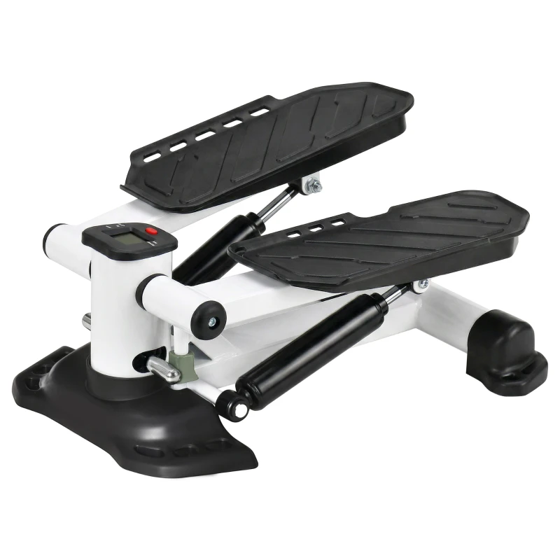 HOMCOM Portable Mini Stepper with LCD Display for Home Gym Office Exercise Workout, Black