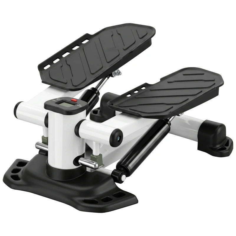 HOMCOM Portable Mini Stepper with LCD Display for Home Gym Office Exercise Workout, Black