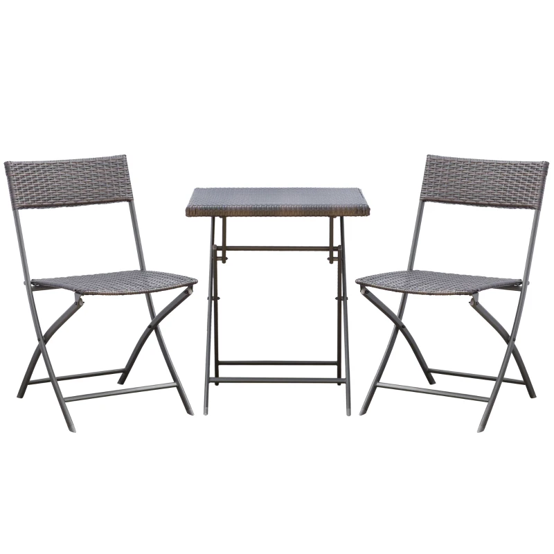Outsunny 2-Seater Rattan Furniture Set - Black