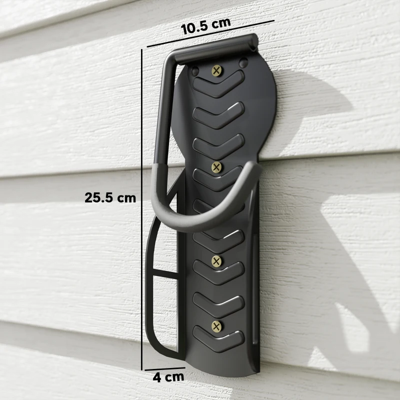 SPORTNOW Set di 4 Pezzi Supporti a Parete per Biciclette Pieghevoli fino a 30 kg con Viti, per Casa Garage e Cantina, Nero