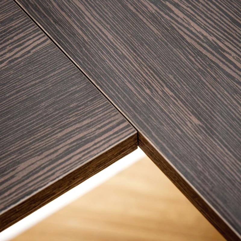 HOMCOM Mesa de Ordenador PC Escritorio para Oficina Hogar Tipo Esquinera Forma L con Estantes 136x130x72cm Madera