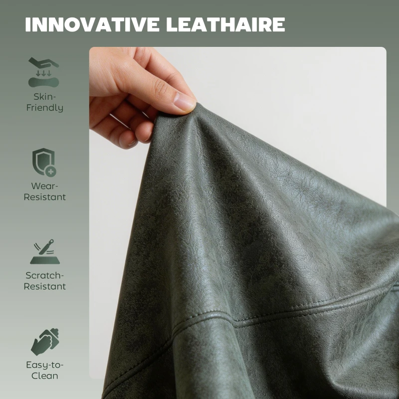 HOMCOM Bar Stools Set of 2, Modern Swivel Barstools with Footrest for Kitchen Island and Dining Room, Green