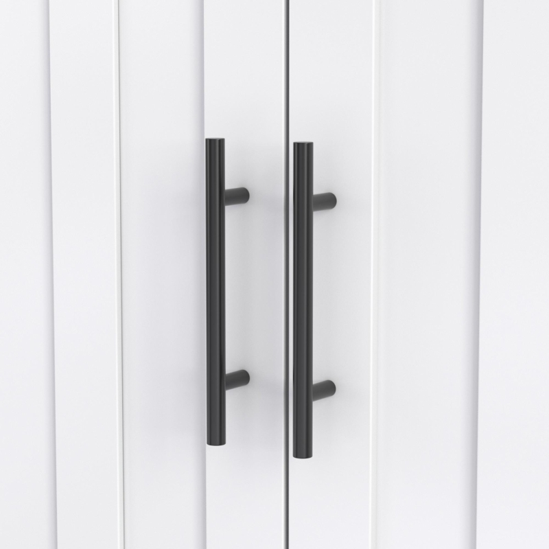 Kücheninsel auf 5 Rädern, ausklappbarer Klapptischplatte, 129x46/71x91,5 cm, Weiß+Naturfarbe