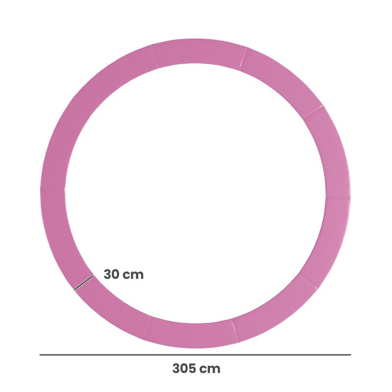 SPORTNOW 10FT Trampoline Spring Cover, Plastic Trampoline Pad Replacement with Elastic Cord, Waterproof, UV Resistant and Tear-Resistant, Pink