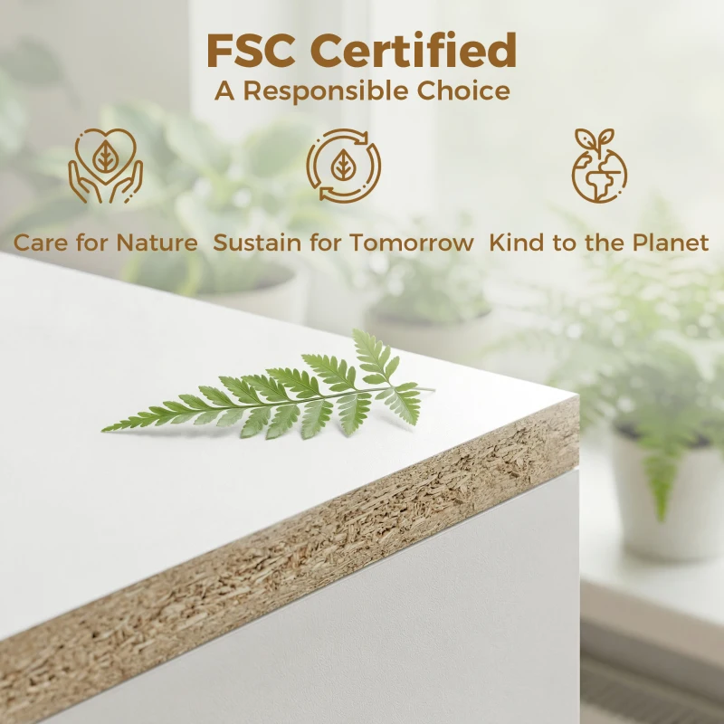 HOMCOM 4-poziomowy regał na książki z regulowanymi półkami, szafka z drzwiami do salonu, gabinetu, biały