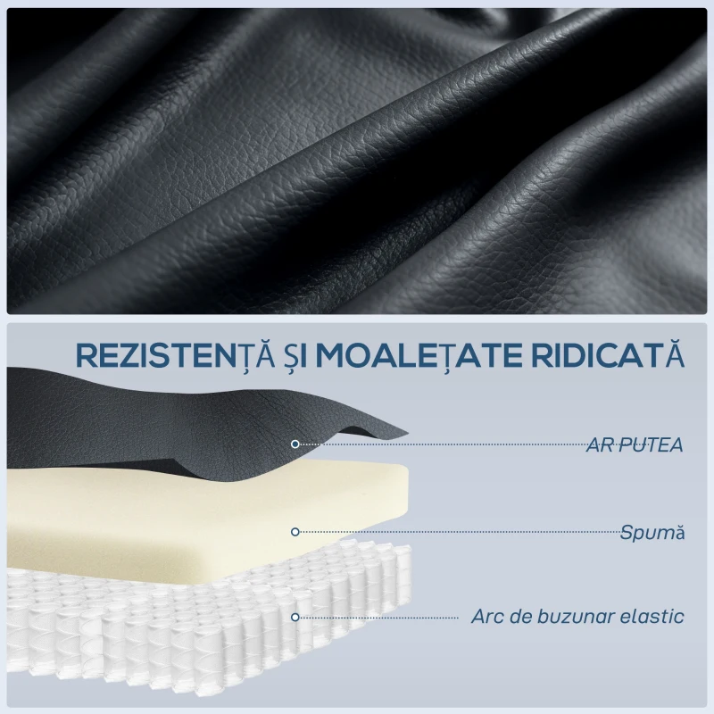 HOMCOM Fotoliu Relax Rabatabil cu 8 Puncte de Masaj, Încălzire și Suport pentru Picioare, 87x97X100 cm, Negru