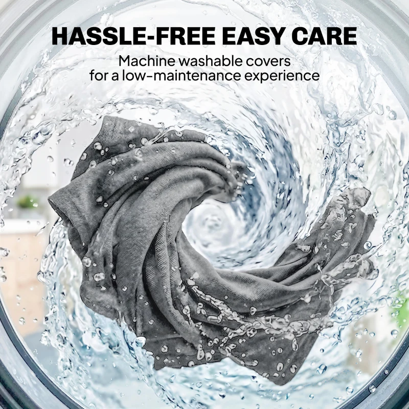 Outsunny Patio Furniture Set Modular Garden Sofa Set 6 Pieces with Dining Table for Outdoor Patio Grey