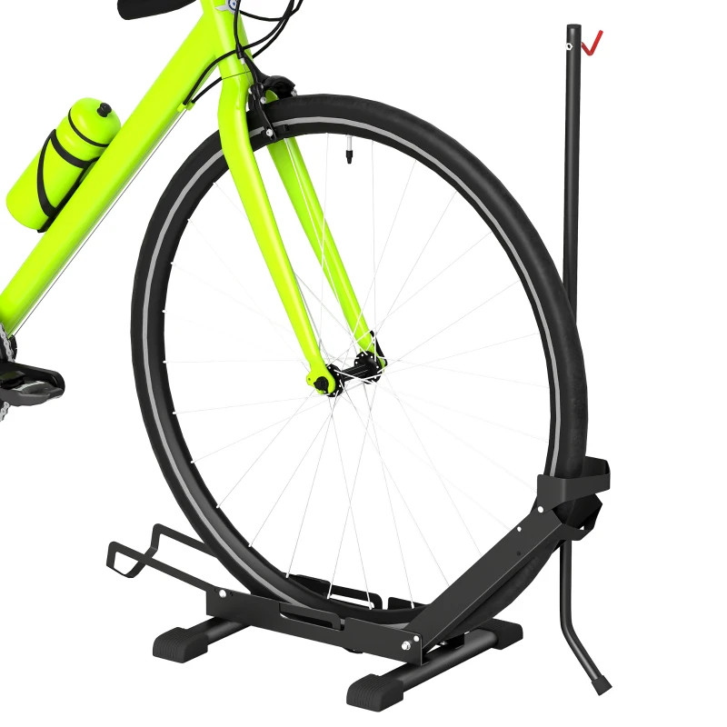 SPORTNOW Stojak na rowery dla rowerów stalowy z możliwością przechowywania opon o szerokości 80 mm 75 x 41 x 81H cm Czarny