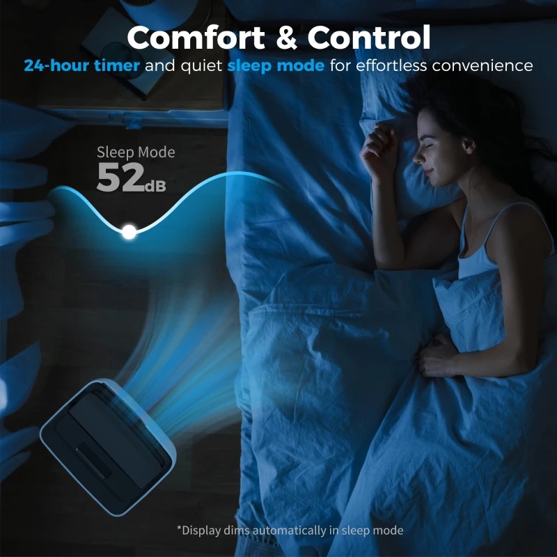 HOMCOM Portable Air Conditioner 14000 BTU, 4-in-1 AC Unit with Cool, Dehumidifier, Fan, Sleep Mode, WiFi Voice Remote Control