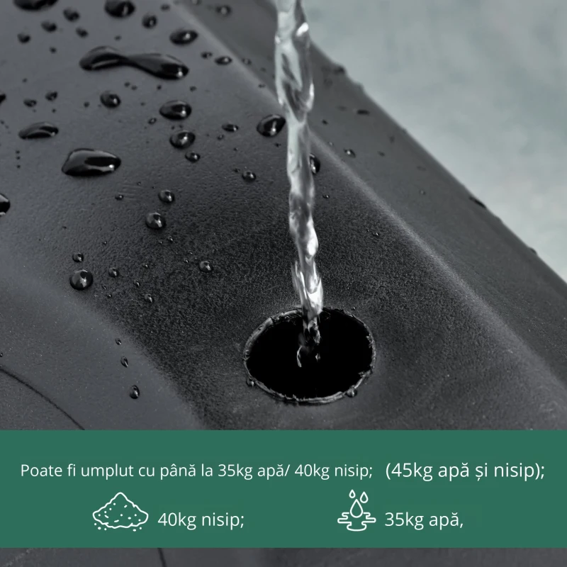 HOMCOM Cos de Basket cu Înaltime reglabila 160-210 cm din otel si baza cu roti