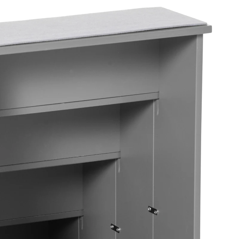 PawHut Scala con 4 gradini, pelo corto, cani/gatti e animali, fino a 30 kg, 40x59x54,2 cm, Grigio