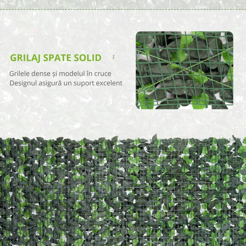 Outsunny Gard Artificial 1,3 m – Rola Verde „Viu Mereu”, Montaj Simplu(m-5)