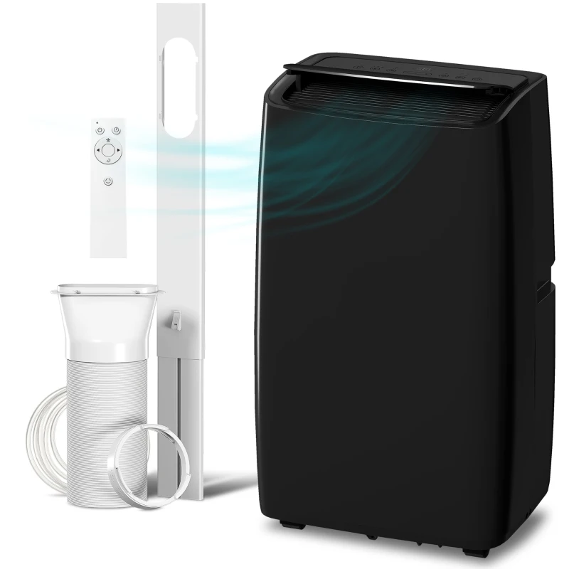 HOMCOM Portable Air Conditioner 12000 BTU, 4-in-1 Air Conditioning Unit, Dehumidifier, Cooling, Fan, Sleep Mode with 2 Speeds