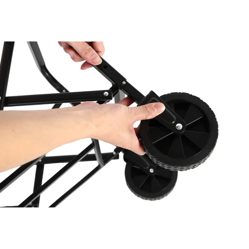 Faltbarer Strand- und Gartenwagen, für Camping, Einkaufen, 66 x 41 x 44,5 cm, Grün