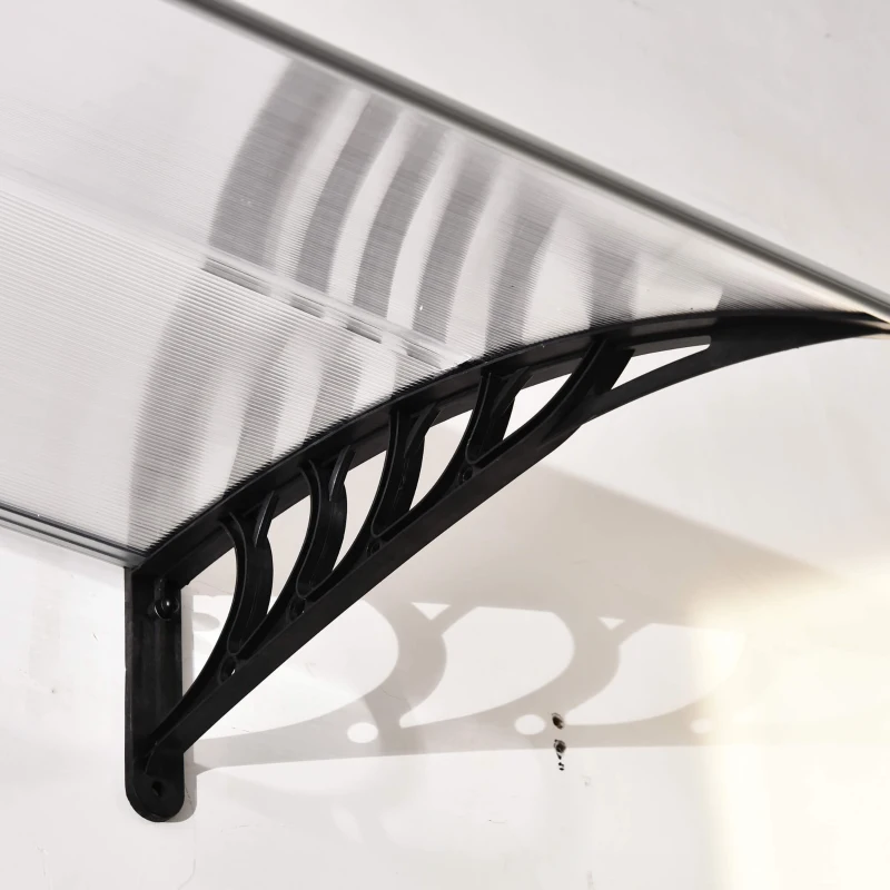 Outsunny Copertina Curbata cu suruburi si Buloane Incluse, Panouri din Policarbonat PP pentru Exterior