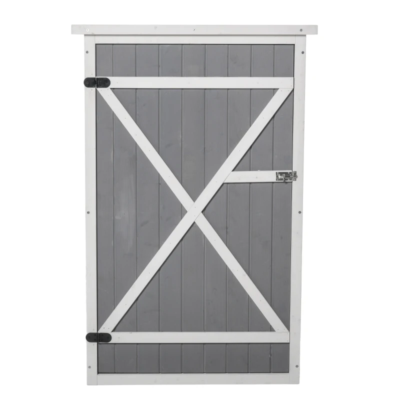 Outsunny Casuta Lemn 75×56×115 cm – Depozitare Unelte cu Acoperis Impermeabil(m-16)