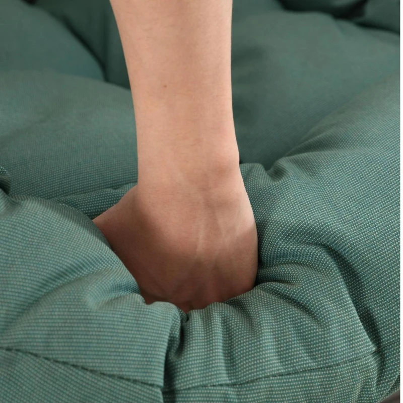 Schaukel-Eiersessel mit dickem Sitzkissen, Indoor & Outdoor Comfy Rocker Chair, 111x 94.5x 80 cm, Grün