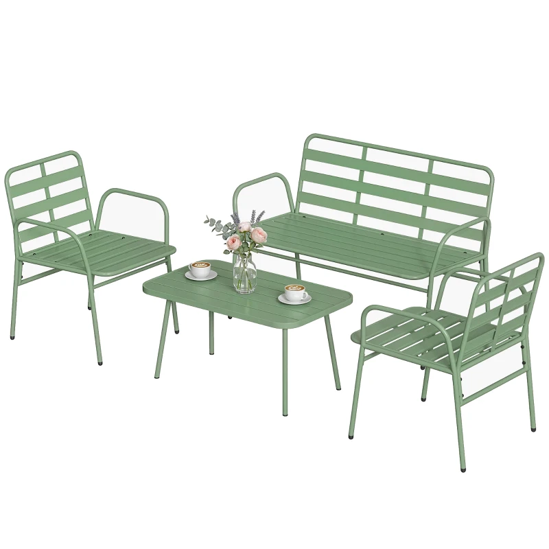 Outsunny canapele metalice verzi