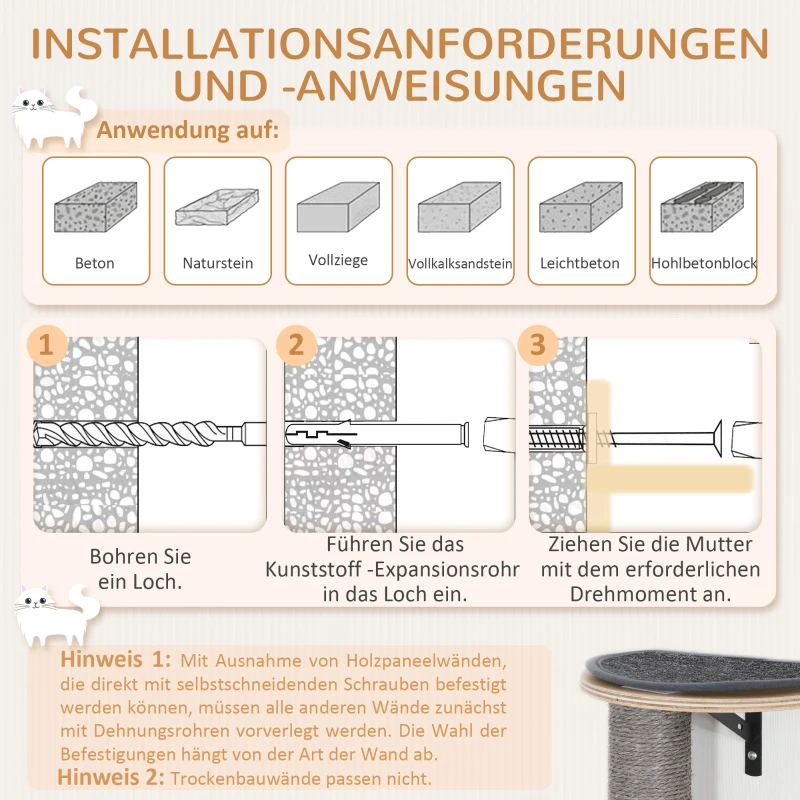 PawHut Cat Wall Shelves, 7 Piece Cat Shelf Set with Dual Condo with Ladder, Jumping Platform, Perch, Sisal Scratching Posts & Board, Kitty Playground Activity Centre, Oak