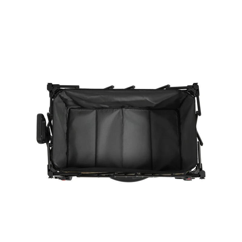 Faltbarer Bollerwagen, für Camping, Einkaufen, 77 x 48 x 45 cm, Armeegrün