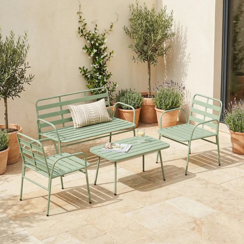Outsunny canapele metalice verzi