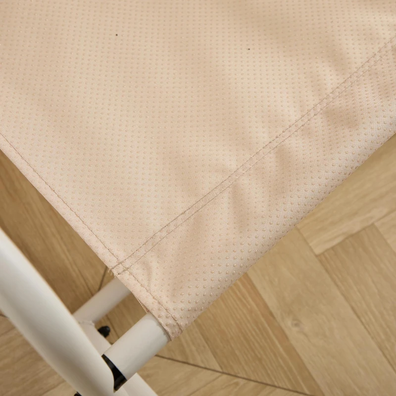 Sedia a dondolo da esterno con cuscino confortevole, per soggiorno, camera da letto, sala lettura, 75x116x82 cm, Beige