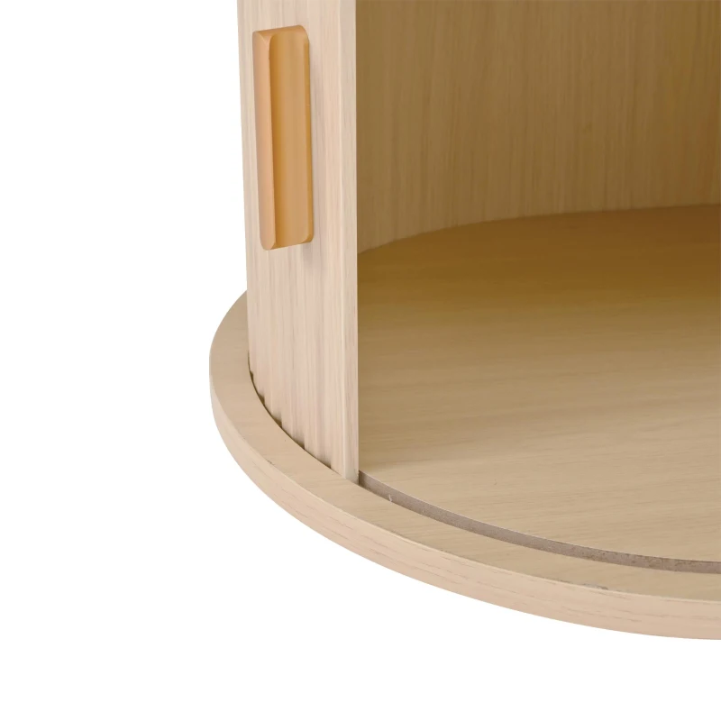 Modern TV Stand with 2 Drawers, 2 Sliding Doors & 8 Solid Wood Legs, Versatile Cabinet with Rounded Corners, 170L x 40W x 40H cm, Oak