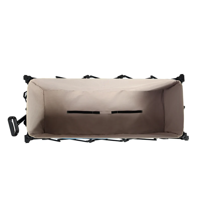 Faltbarer erweiterbarer Bollerwagen, mit viel Stauraum, 136x54x60 cm, Blau