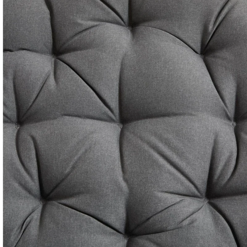 Poltrona Papasan, girevole a 360°, cuscino spesso, struttura in acciaio, 92x92x67 cm, Grigio